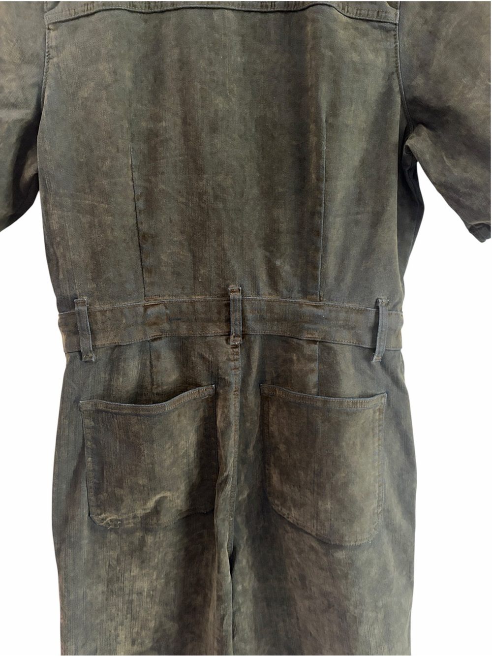 NWT Universal Thread Olive Green Mineral Wash Utility Mechanic Coveralls Size 10 - Picture 4 of 11